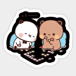 PANDA AND BROWNIE Sticker